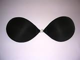 Black Cloth Covered Strapless Silicone Bra