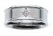 Men's 8mm Stainless Steel Masonic Freemason Mason Blue Lodge Ring (Size 10)
