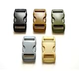 25 - 3/8" Military Color Pack Side Release Buckles (5 Each) For Paracord Bracelets