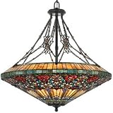 Quoizel TFRG2840VA Rose Garden 41-Inch Pendant with Eight Uplights, Valiant Bronze Finish