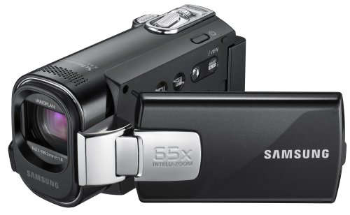Samsung SMX-F40 Camcorder (SD-HC / MMC+ Karten Slot, 52 fach optischer Zoom, 6,9 cm (2,7 Zoll)Touchscreen, schwarz