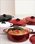 Daniel Boulud Kitchen Infiniti Cast Iron 12-Inch Oval Roaster Pan, Red