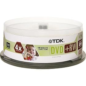 TDK DVD+RW 4x 4.7GB (25-Pack Spindle )