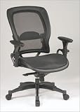 Matrex Back and Seat Ergonomic Chair with Adjustable Arms 2-to-1 Knee Tilt Control and Gunmetal Finish Base By Office Star