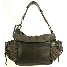 Francesco Biasia Leather Handbag Purse Hobo Bea Stone