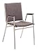Global(R) Stacking Chair With Arms, Gray