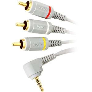 Sony VMC-N320TP Mini-Jack to Phono (RCA) with Stereo Audio and Composite Video Connection