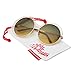 grinderPUNCH Women's Halo XXL Round Oversized Wire Sunglasses in Metal