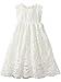 Bow Dream Off White Peach Vintage Lace Sleeveless Flower Girl's Dress
