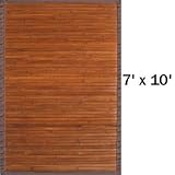 7' x 10' Contemporary Chocolate Environmentally Friendly Bamboo Rug by Anji Mountain