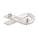 Spinningdaisy Breast Cancer Awareness Pink Crystal Ribbon Brooch Pin