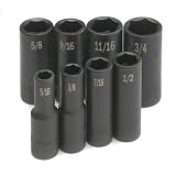SK Hand Tools 4078 8-Piece 3/8-Inch Drive 6 Point High Visibility Fractional Impact Socket Set (Tools & Home Improvement)