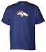 NFL Men's Denver Broncos Logo Premier Tee Shirt (Dark Navy, X-Large)