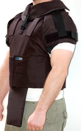 External Body Armor with Neck and Shoulder Protection - Level 3-a, Black