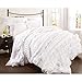 Lush Decor Belle 4 Piece Comforter Set, Queen, White
