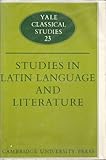 Yale classical studies. Vol.23, Studies in Latin language and literature