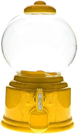 A Trust Mini Candy Machine Dispenser Saving Coin Bank Money Storage Box Unique toy For Kids Christmas Gift (Yellow)