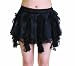 Living Dead Souls Womens HANDKERCHIEF LACE SATIN SKIRT- Black- XL