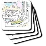 Londons Times Funny Science Cartoons - Aviation April Fools Jokes - Coasters