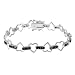 Tressa Sterling Silver Black Cubic Zirconia and Heart Bracelet
