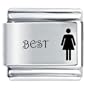 Best Girl Friends First Half Gift Italian Charm