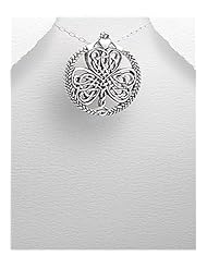 Shamrock Pendant Necklace In 92.5 Sterling Silver