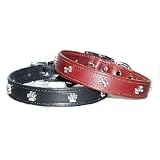 1 in. Latigo Collar with Bone model 6061BN (Burgundy, 26 in.)
