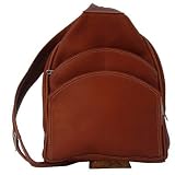 Saddle Piel Leather Three Pocket Sling Backpack