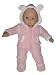 Pink Fleece Jacket and Pants for 15 Dolls Like Bitty Baby