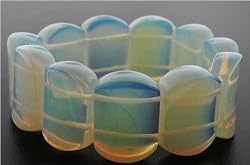 Thick Cushion Stretch Bracelet - Opalite