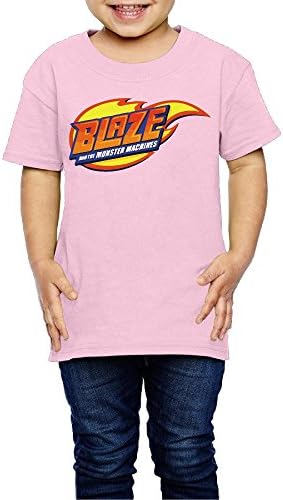 OZZLC Blaze And The Monster Machines Fire Logo Youth Tee Shirts 5-6 Toddler Pink For 2-6 Years Old