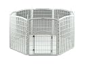 IRIS Plastic Exercise / Containment Pet Pen for Dogs, 8 Panel, White