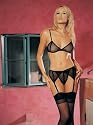 Fishnet Bra Top, Garter Belt and G-String 3 Pc. Set - by Leg Avenue