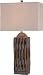Ashby Collection 1-Light 29ö Brushed Dark Walnut Table Lamp with Linen Fabric Shade LS-21619