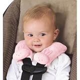 Kiddopotamus & Co Cushystraps Super Soft Strap Covers With Bunny Heads Pink Color