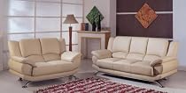 Amazing Modern Contemporary Cappuccino Leather Sofa Loveseat Living Room Set