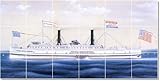 IMAGE OF James Bard Ships Tile Mural Interior Construction Ideas | 36x72 using (18) 12x12 tiles