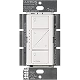 Lutron PD-6WCL-WH Caseta Wireless 600/150-Watt Single Pole In-Wall Dimmer, White