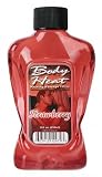 Body Heat Edible Warming Massage Oil large 8 oz Bottle STRAWBERRY