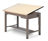 Four Post Drafting Table - Mayline Office Furniture - 7736BSDBE