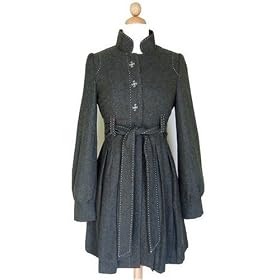 Heathered Gray Wool Vintage Style Coat by CUTIEMUS