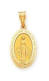 14k Miraculous Medal Pendant