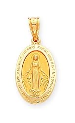 14k Miraculous Medal Pendant