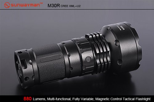  Sunwayman M30R Mini Magnetic Control Cree XM-L U2 Flashlight - 880 Lumens 