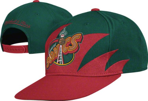 Seattle Supersonics Mitchell & Ness Shark Tooth Vintage Snap Back Hat