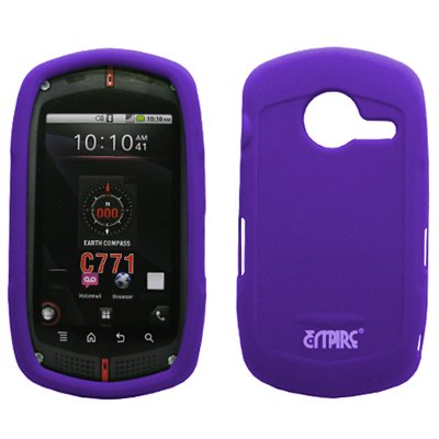 EMPIRE Purple Silicone Skin Case Cover for Verizon Wireless Casio G'zone Commando C771
