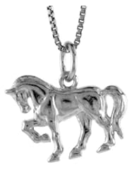 Sterling Silver Arabian Horse Pendant, 1/2 inch Tall