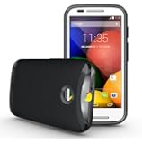 TUDIA Ultra Slim LITE TPU Bumper Protective Case for Motorola Moto E (1st Generation, 2014) (Black)