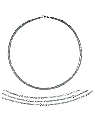 18KT White DBY 3-Strands Necklaces Length = 16