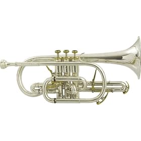 Besson BE2028 Prestige Series Bb Cornet, Silver by 